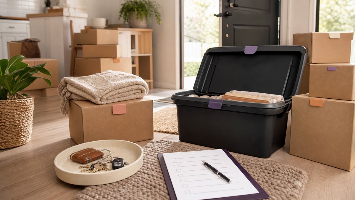A practical RizzFinds editorial scene for Moving & Organization